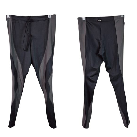CW-X Black Gray Performance Compression Leggings Tights Activewear Pants M - Picture 1 of 4